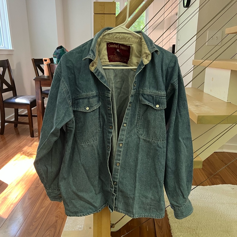 Denim Shacket - fit more like M/L for oversized fit